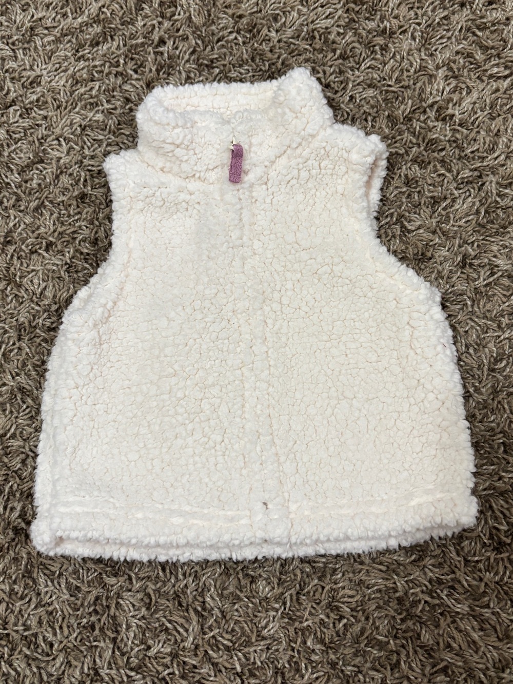 Carter's: Off-White Sherpa Zip-Up Vest